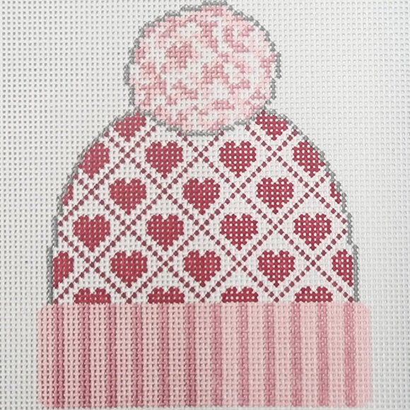 Pink Hearts Beanie