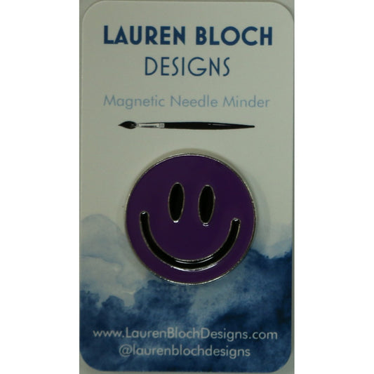 Smiley Face, Dark Purple Needle Minder