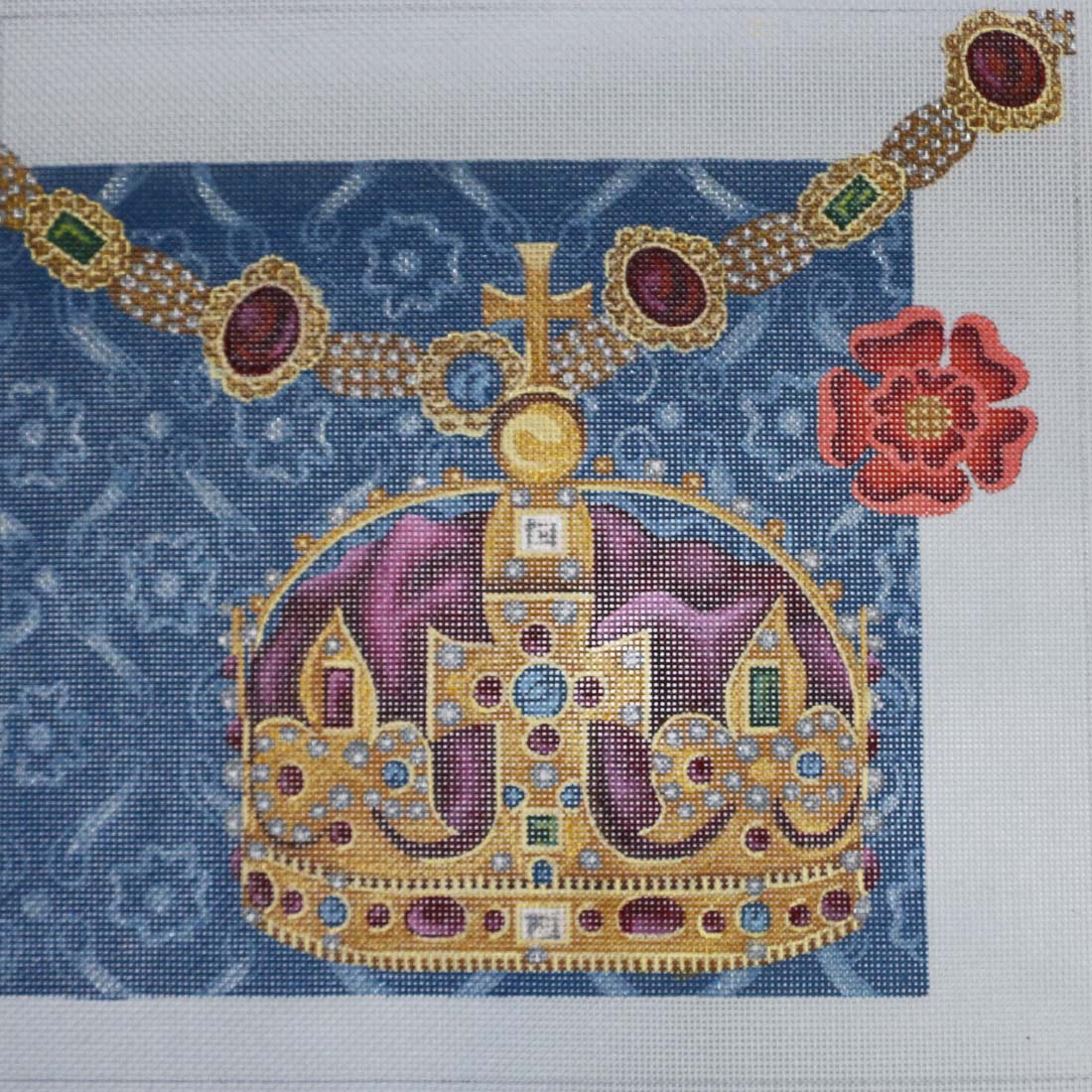 King with stitch guide