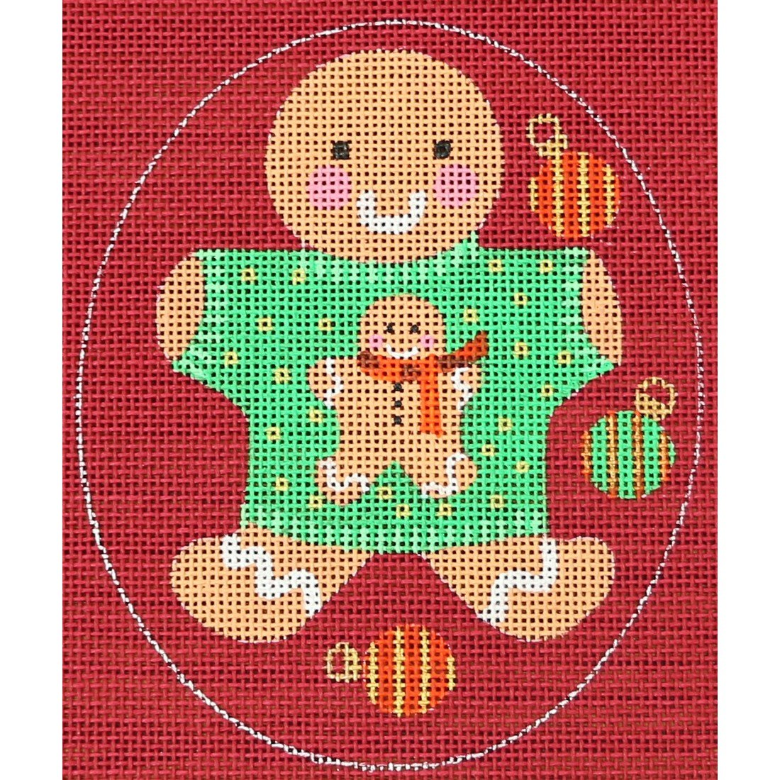 Gingerbread Boy on Green Sweater