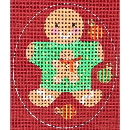 Gingerbread Boy on Green Sweater