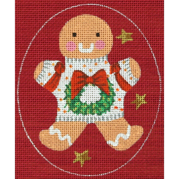 Gingerbread Boy with Wreath