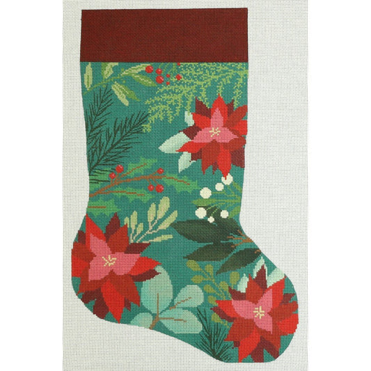 Green w/ Red Flowers