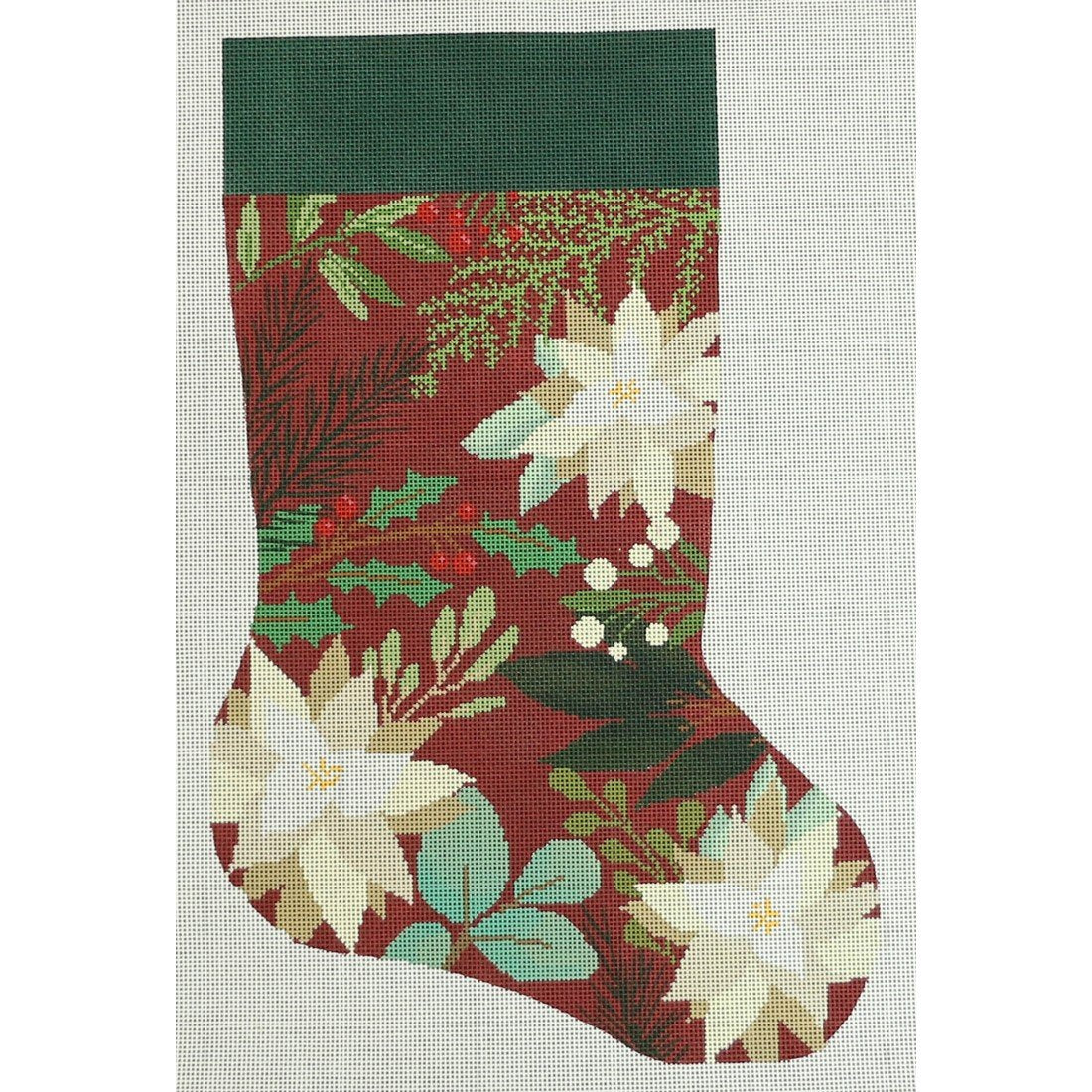 Red w/ White Flowers