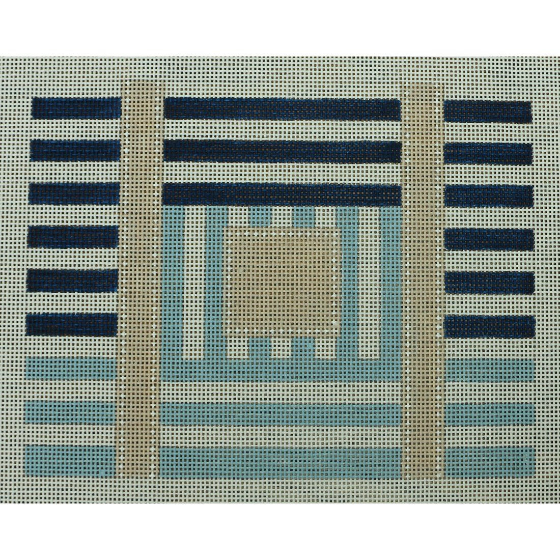 Multi Stripe Tote, Navy Sky