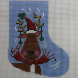 Dressed Up Reindeer Mini Sock