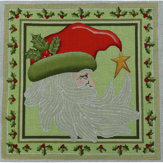 Poinsettia Santa with Star