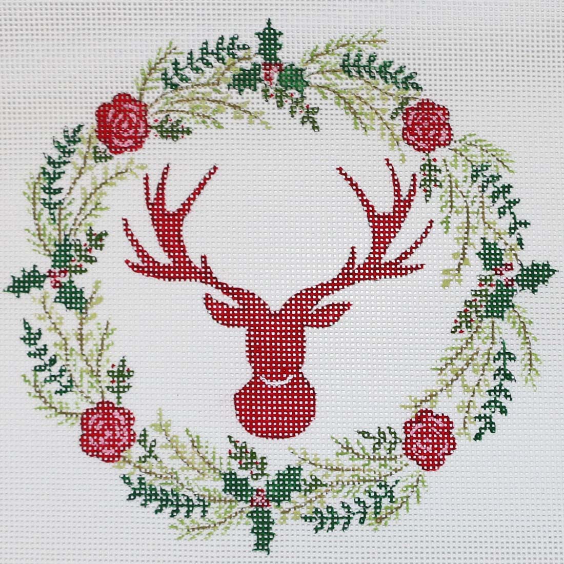 Trophy Deer in Wreath