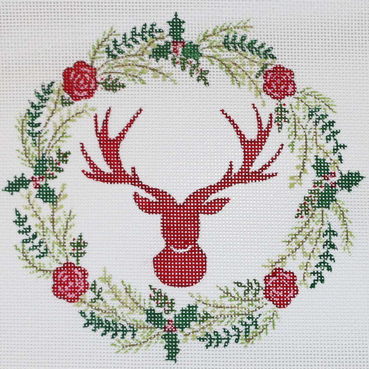 Trophy Deer in Wreath