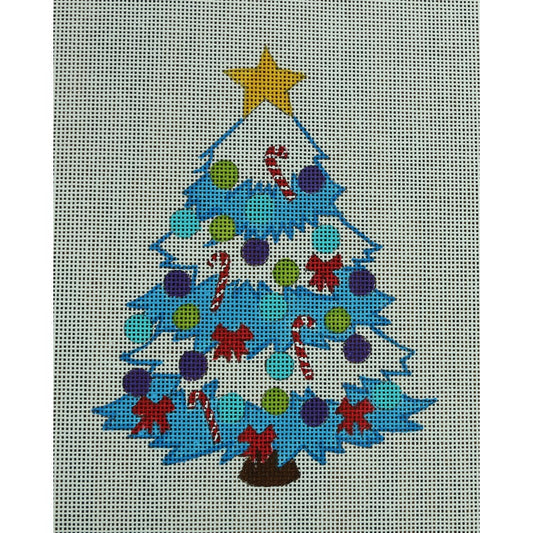 Funky Christmas Tree Blue