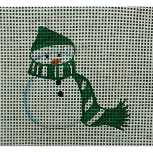 Snowman Green Scarf