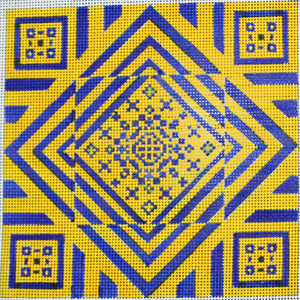 Yellow/Blue Geometric