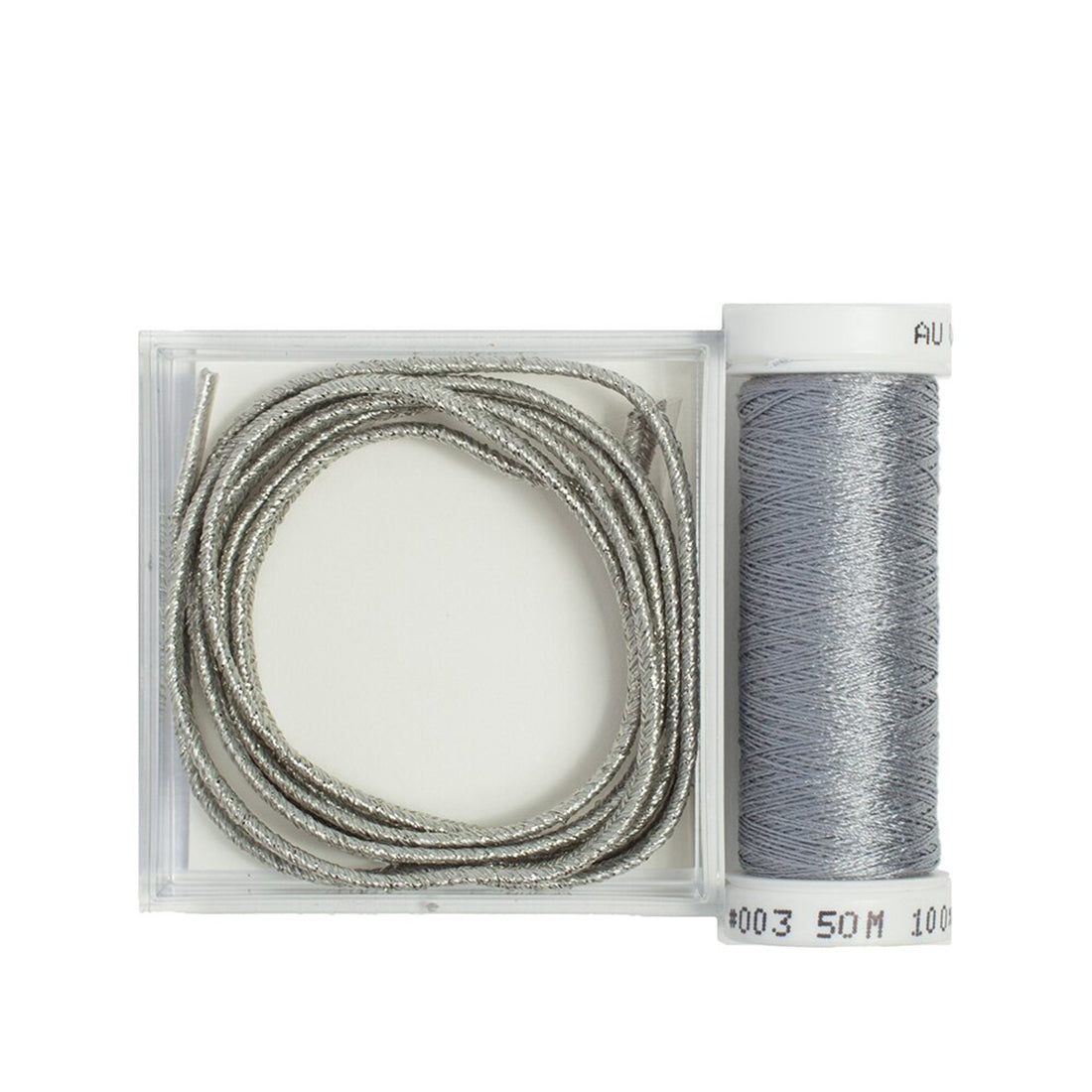 Russian Braid w/ Silk Couching Coin Silver