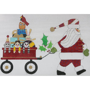 Santa with Wagon of Toys