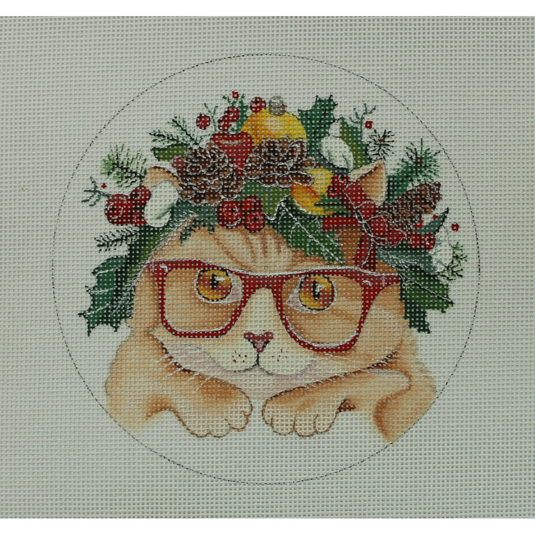 Kitty with Red Glasses