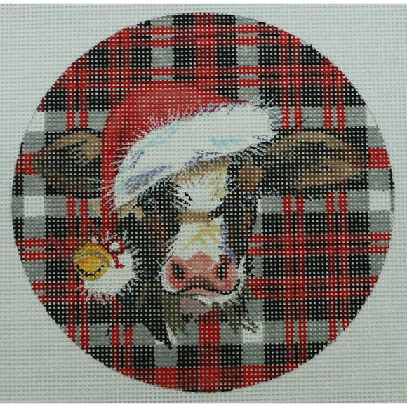 Cow in Santa Hat