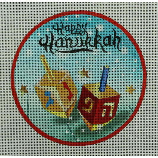 Happy Hanukkah with Dreidels