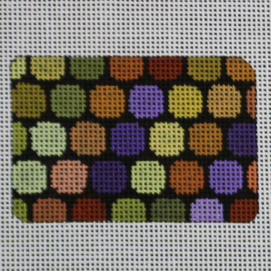 Purple/Tan/Green Dots