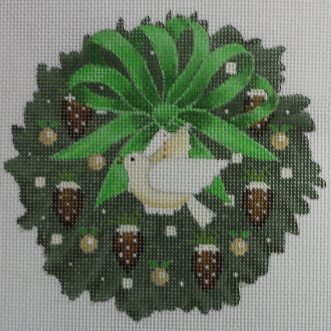 Pinecone Dove Wreath