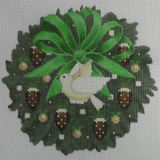 Pinecone Dove Wreath