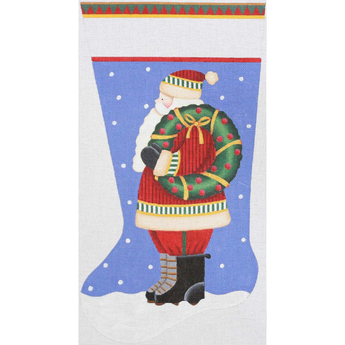 Santa Holding Wreath