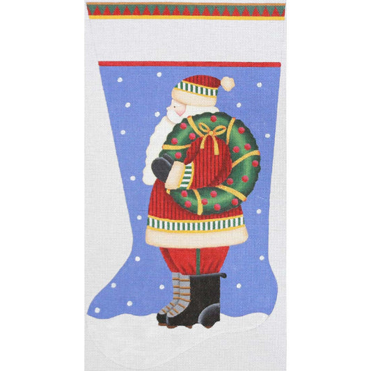 Santa Holding Wreath