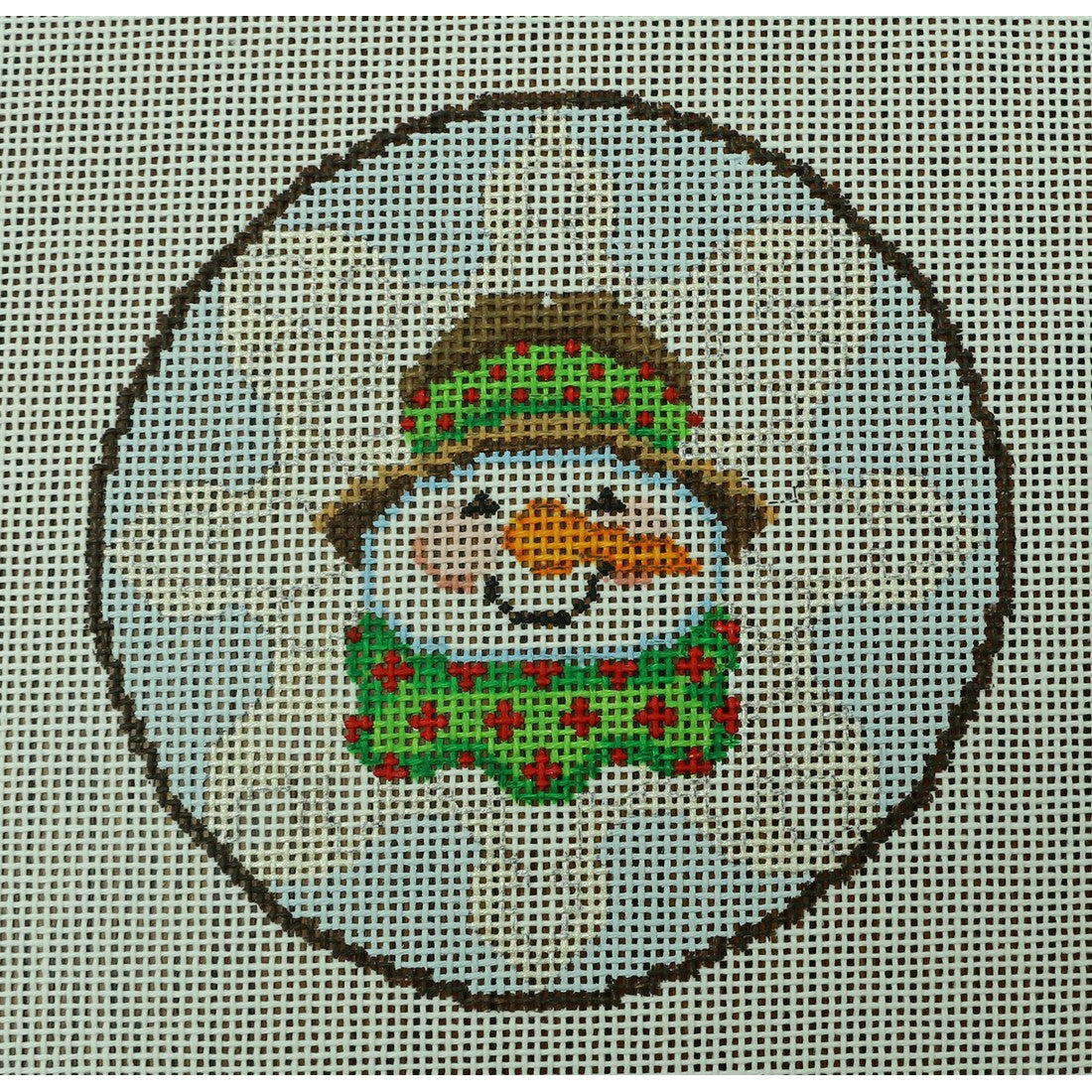Snowman w/ Green/Red Scarf