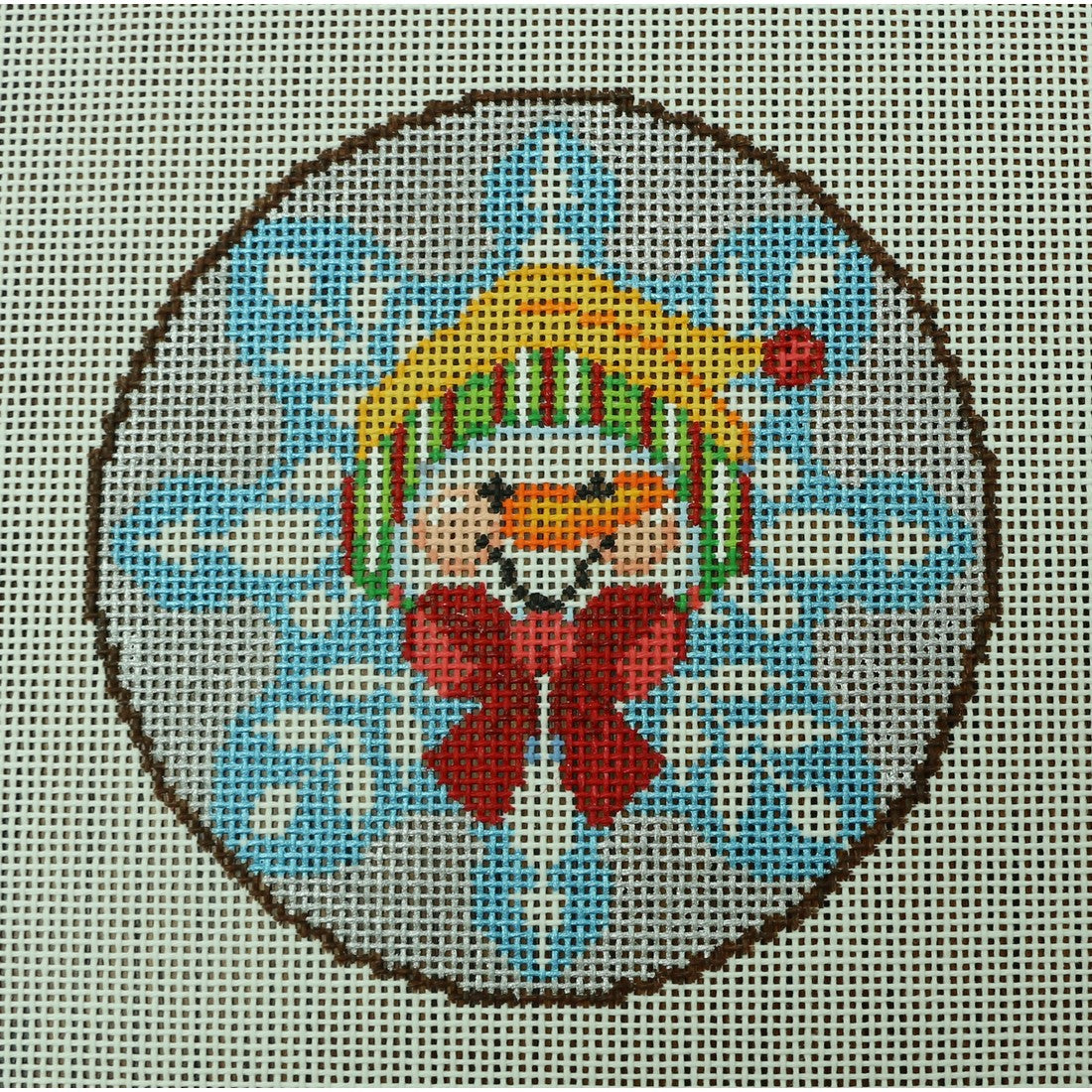 Snowman w/ Yellow Hat Striped