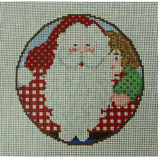 Santa with Doll Round