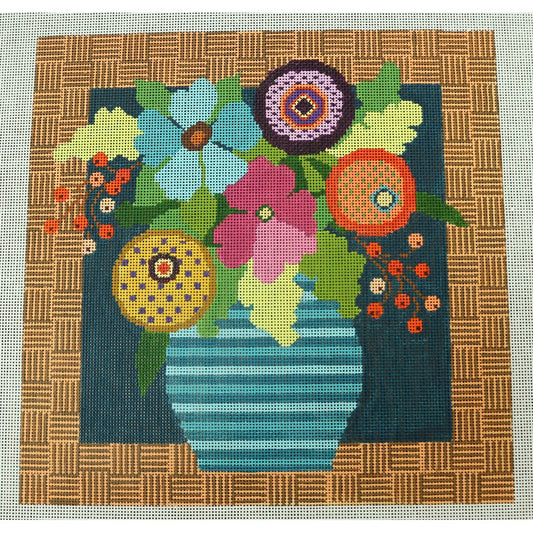 Turquoise Flowers, 13 mesh