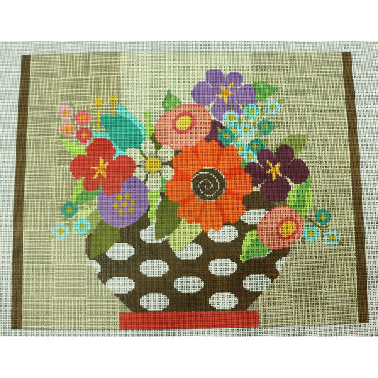 Flowers in Black/White Vase