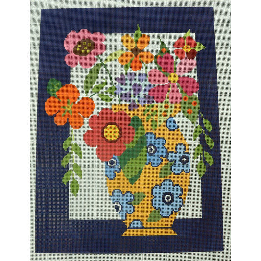 Flowers in Yellow Vase, 13 mesh