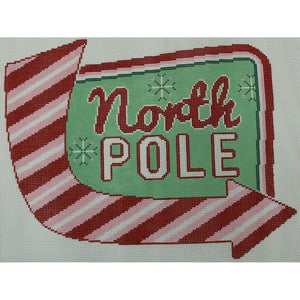 Retro North Pole Sign