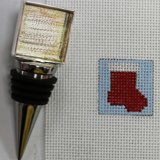 Red Stocking Wine Stopper