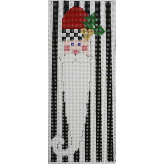 Santa Face on Stripes