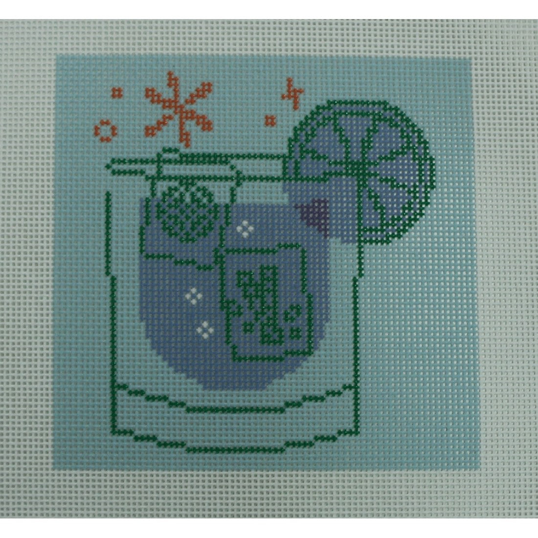 Blue Mahjong Cocktail Coaster