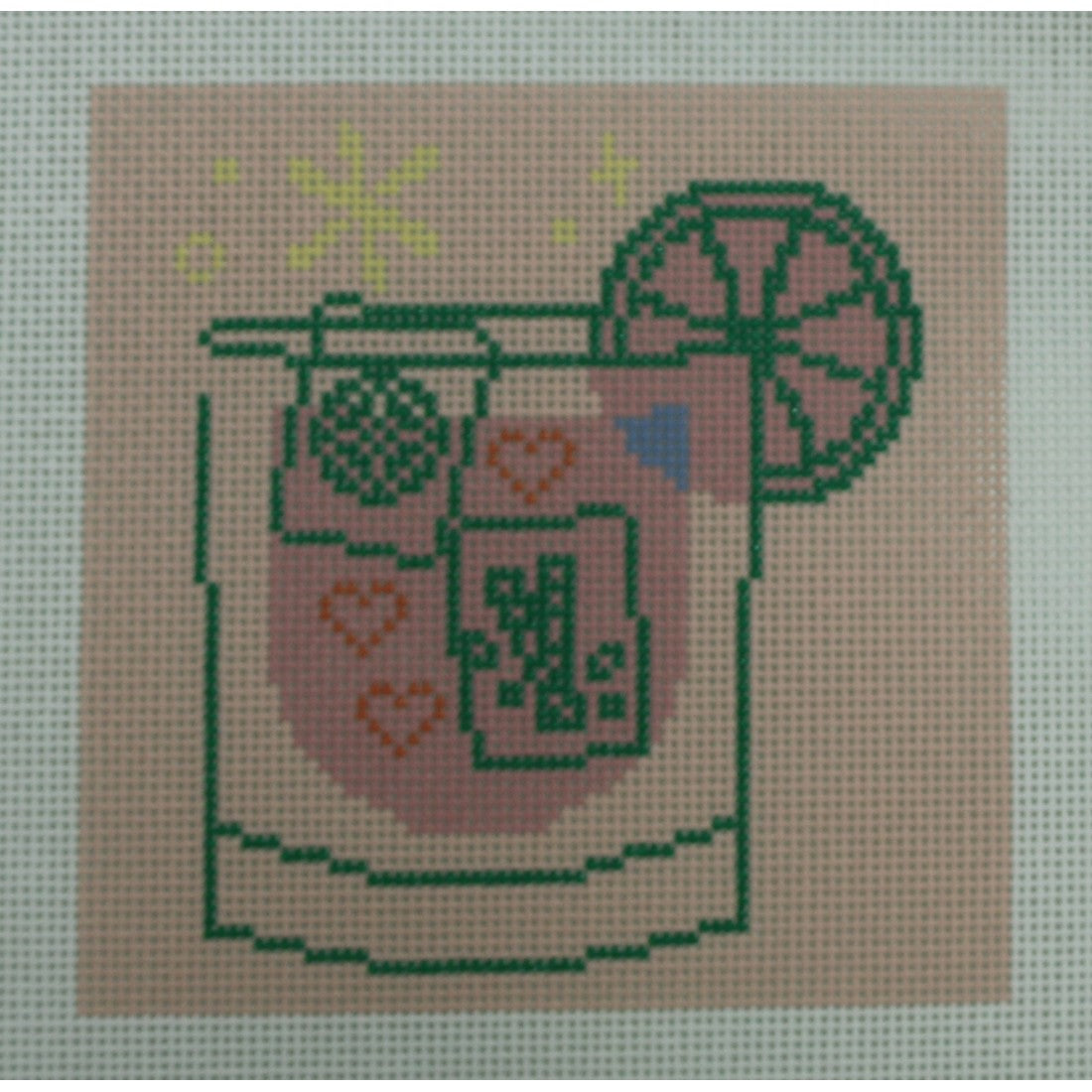 Pink Mahjong Cocktail Coaster