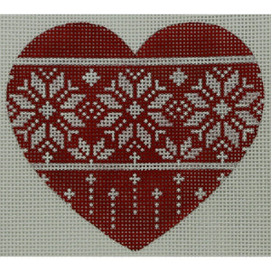 Nordic Snowflake Band Heart