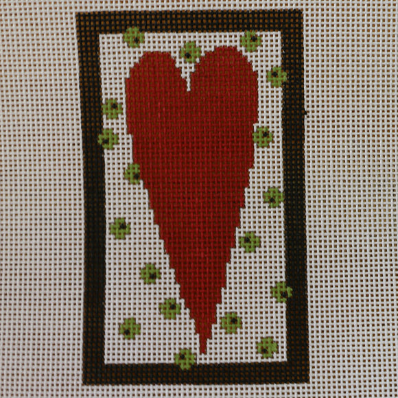 Red Heart on Dot Background