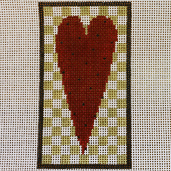 Heart on Checkered Background