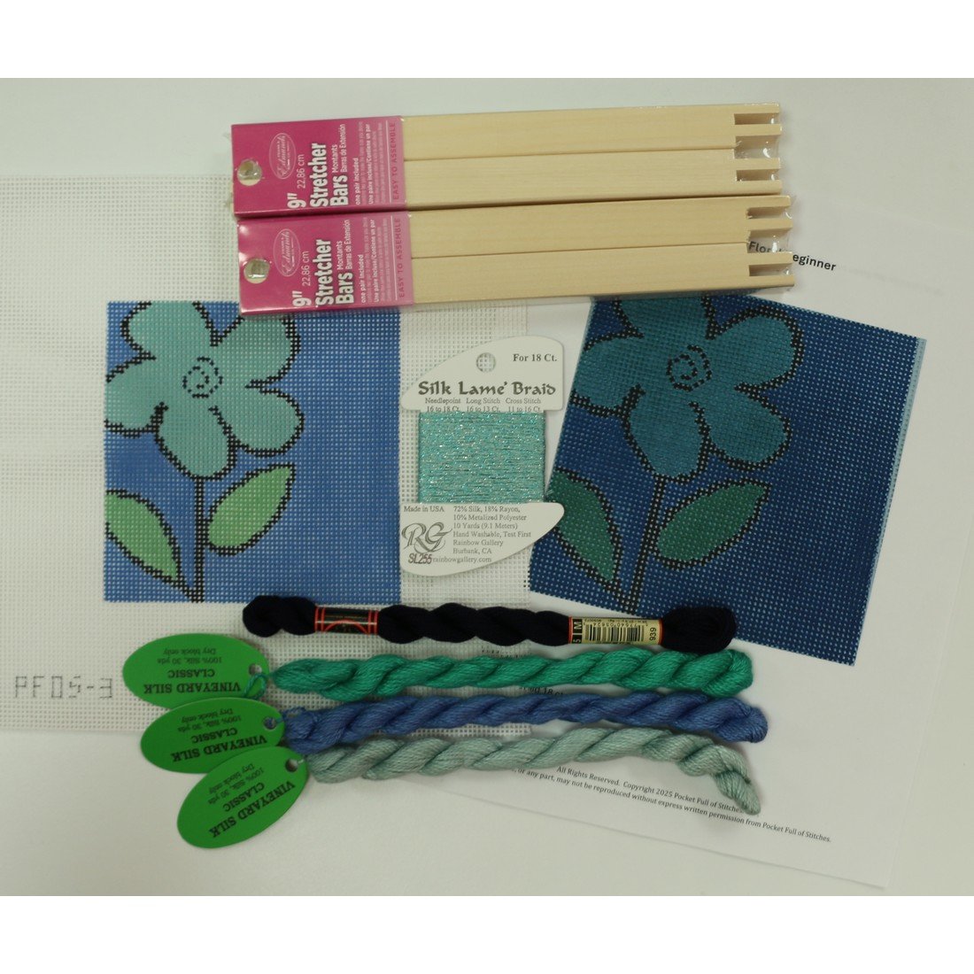 Aqua Floral Beginner Kit