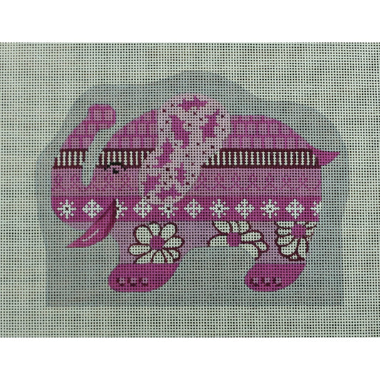 Pink Elephant on Gray