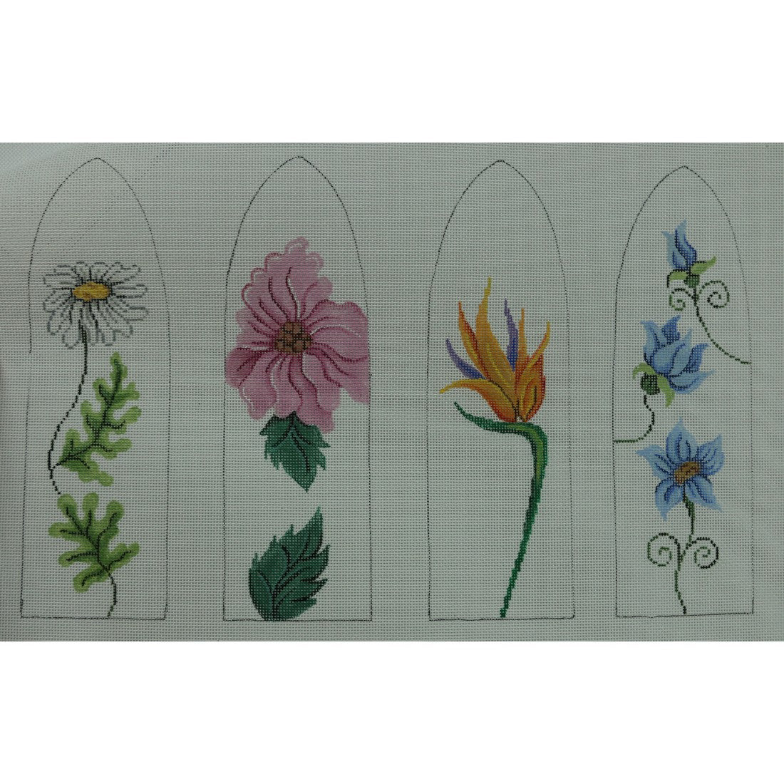 Floral on White Tulip Purse