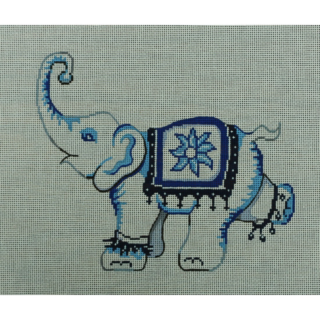 Elephant, Floral Blanket