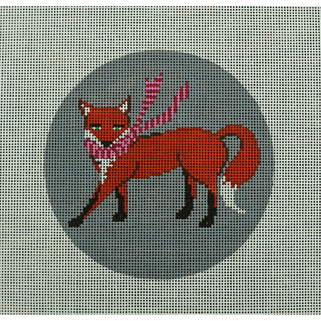Standing Fox, Pink Scarf