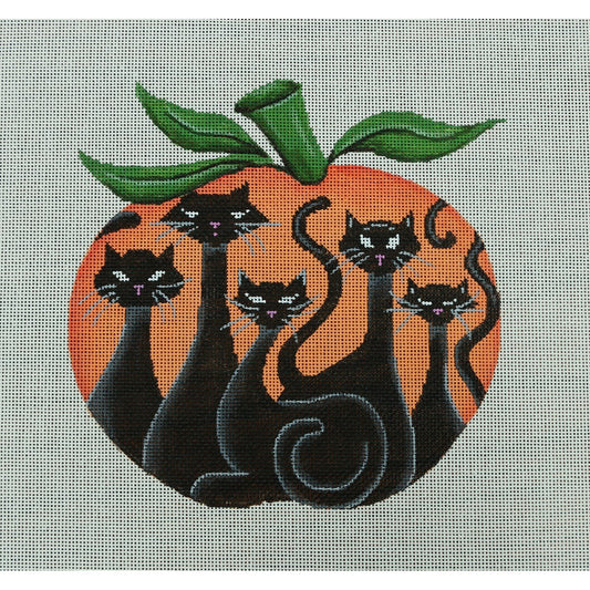 Black Cats on Pumpkin
