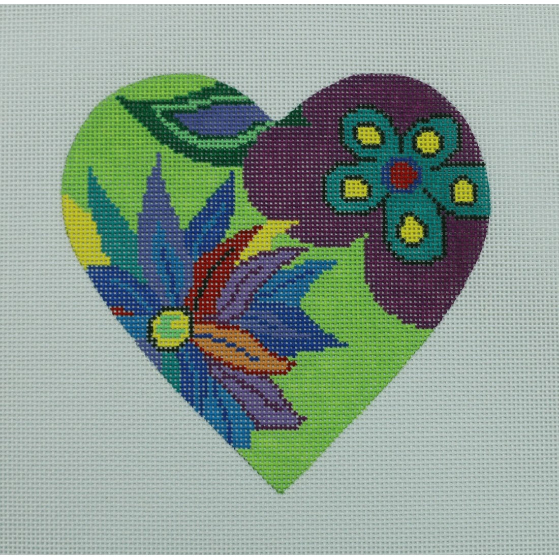 Bright Pastel Floral Heart