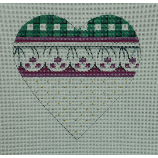 Eyelet/Gingham Heart