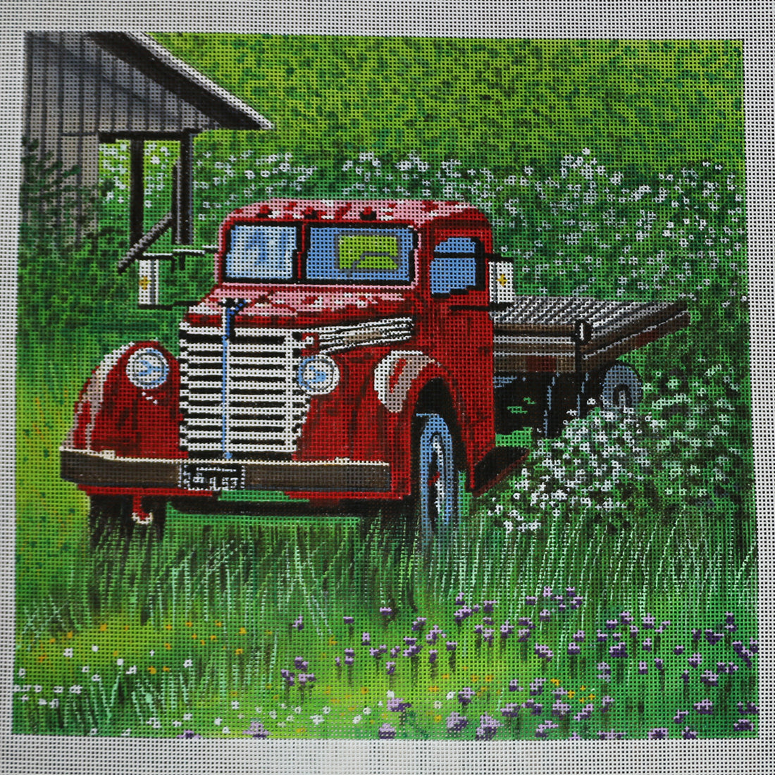 Red Flatbed Truck