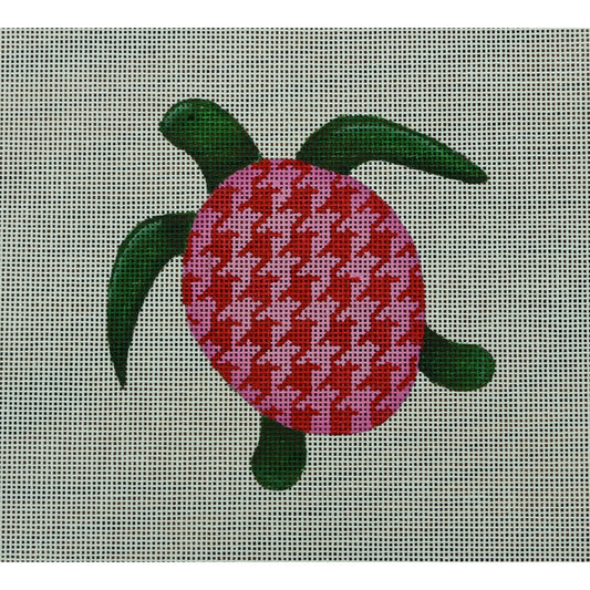 Turtle, Pink/Red Houndstooth